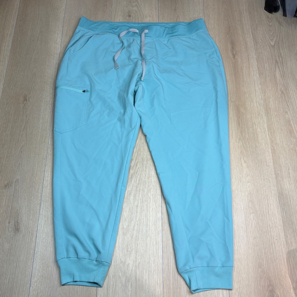 FIGS Zamora Jogger Scrub Pants Womens XXL Light Blue Technical Collection Jogger